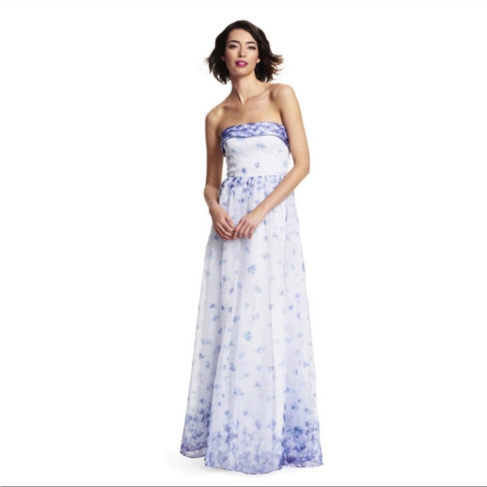 Adrianna Papell floral organza gown